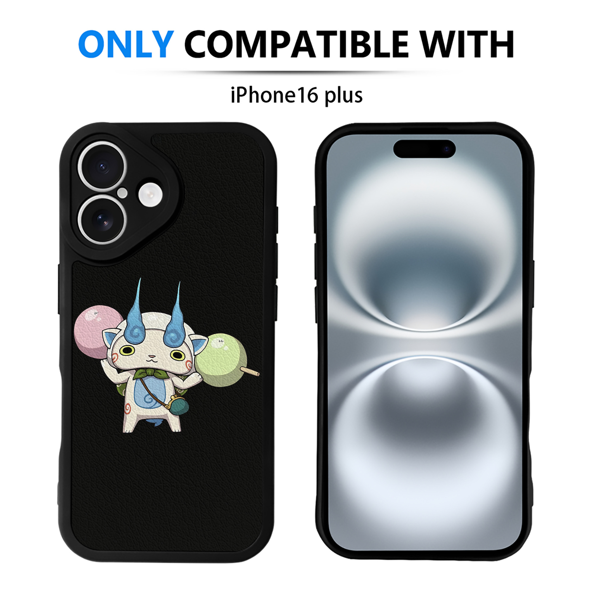 （画像用） 妖怪ウォッチ Yo-kai Watch 【iPhone 16シリーズ対応】シリコンスマホケース（レザー調） 材質：シリコン